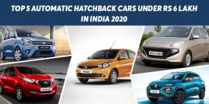 Top 5 Automatic Hatchbacks Under Rs 6 Lakh in India 2020